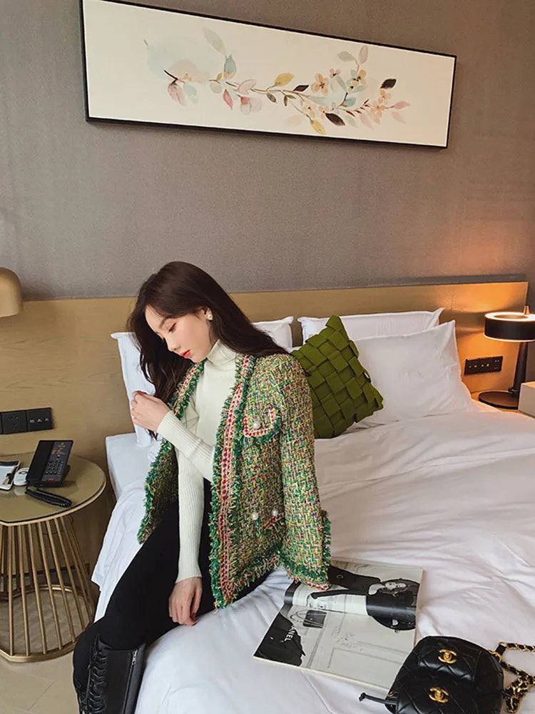 New High Quality Designer Women Tweed