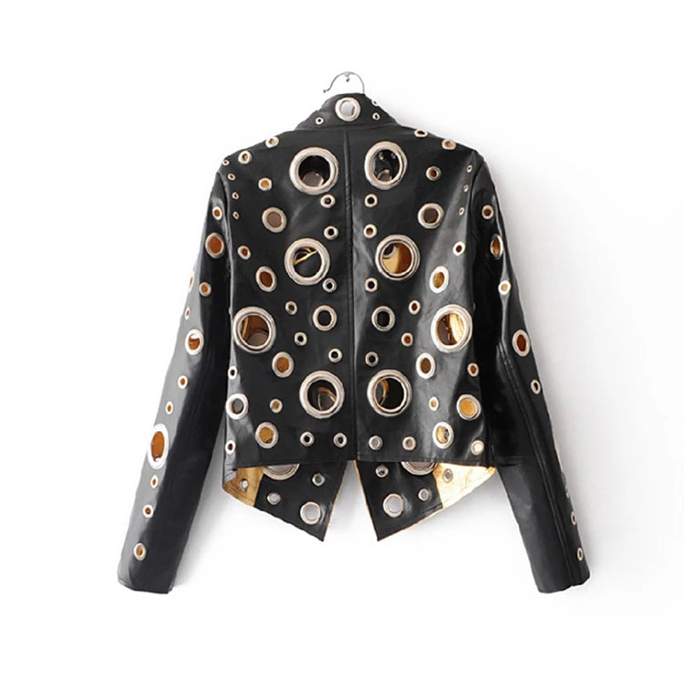 Runway Cut Out Short Faux Leather