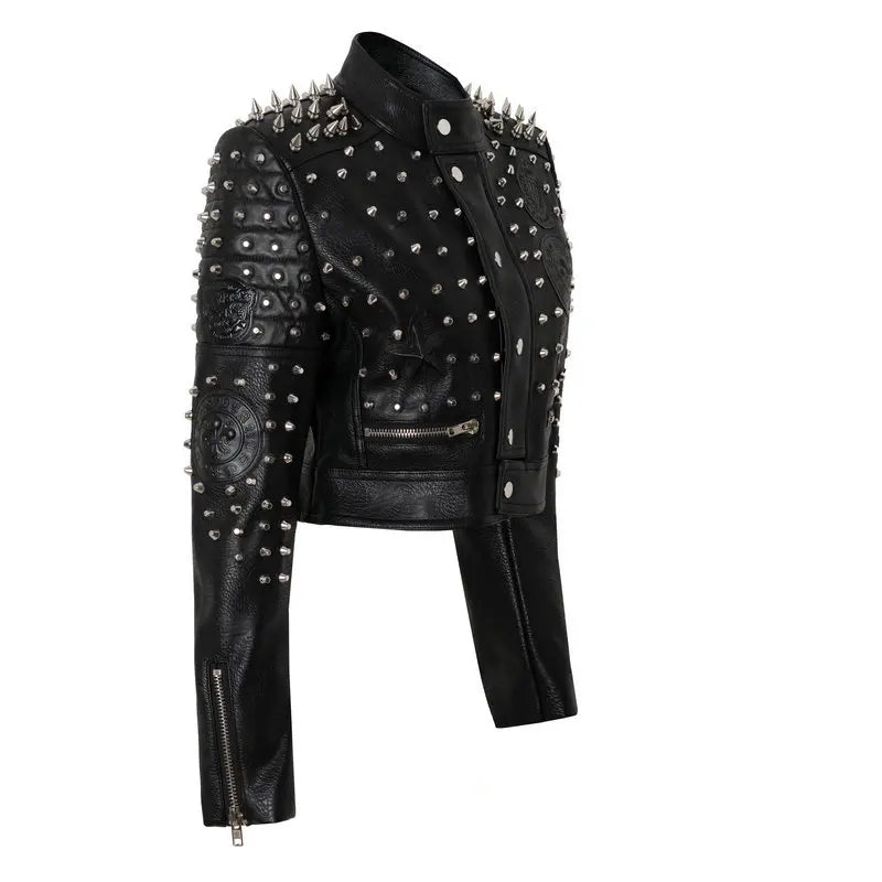 Collar Rivet Short Slim Locomotive Leather