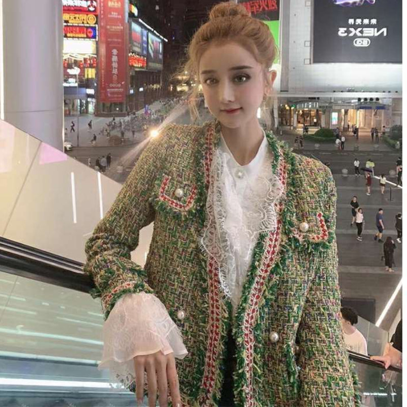 Fringed Jacket Tweed Pearls
