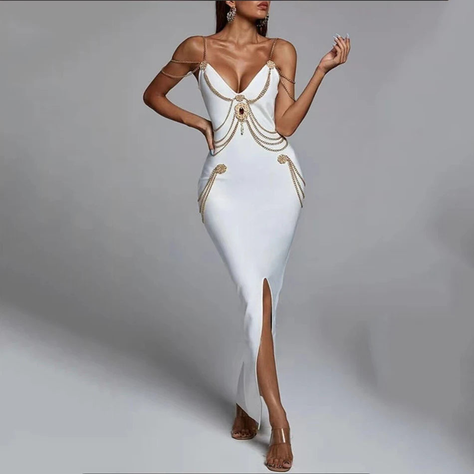 High Quality New V-Neck Split Bandage