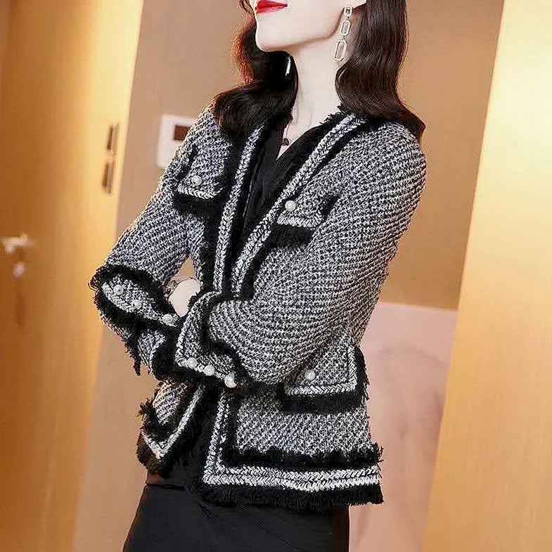 Fringed Jacket Tweed Pearls