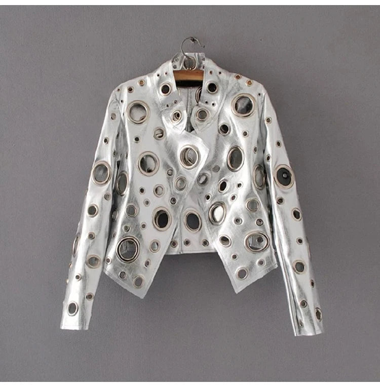 Runway Cut Out Short Faux Leather