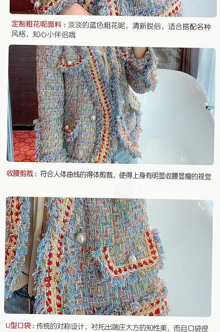 Fringed Jacket Tweed Pearls