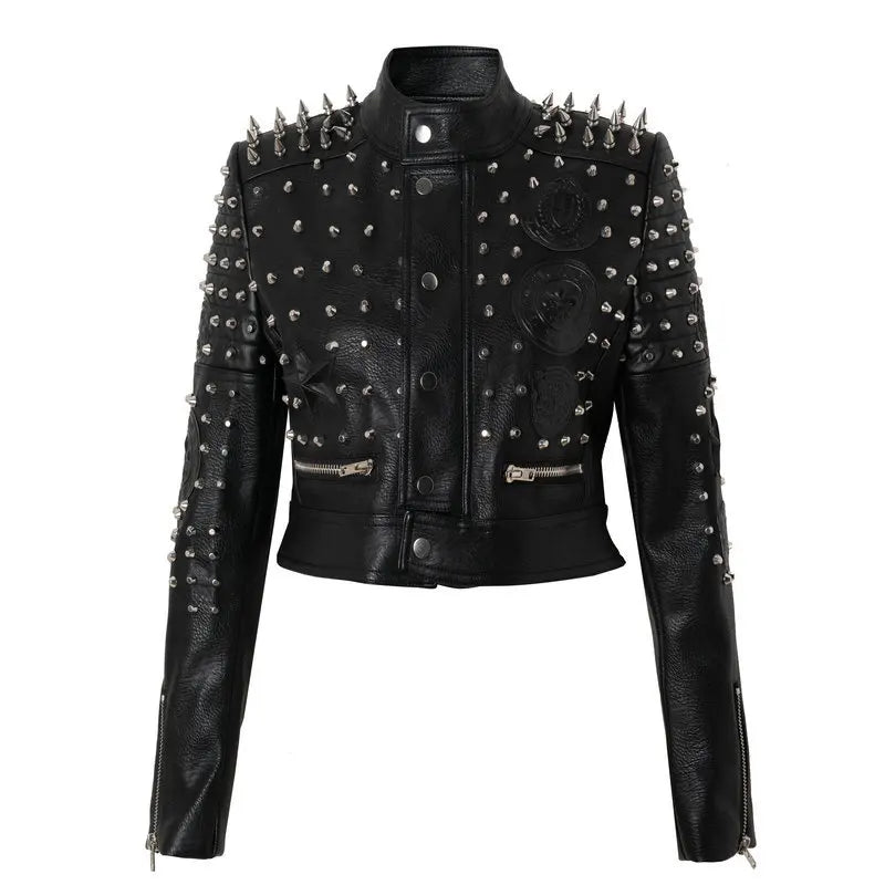 Collar Rivet Short Slim Locomotive Leather