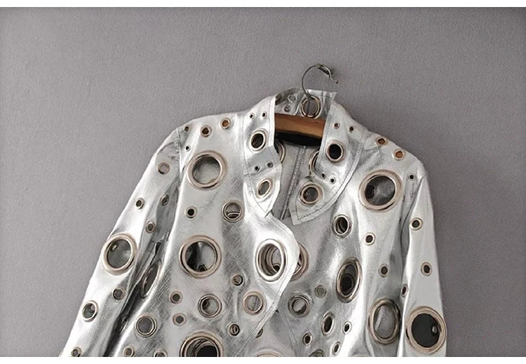 Runway Cut Out Short Faux Leather