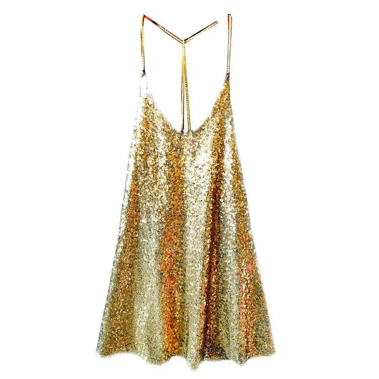 Sequined Mini Dress Summer A-line
