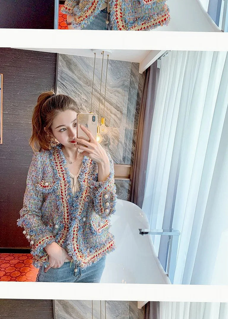Fringed Jacket Tweed Pearls