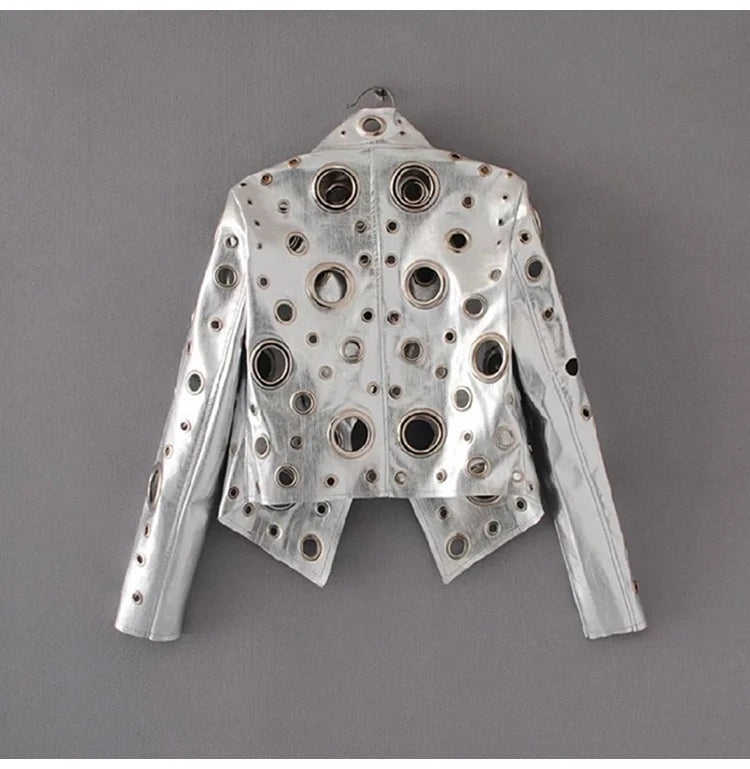 Runway Cut Out Short Faux Leather