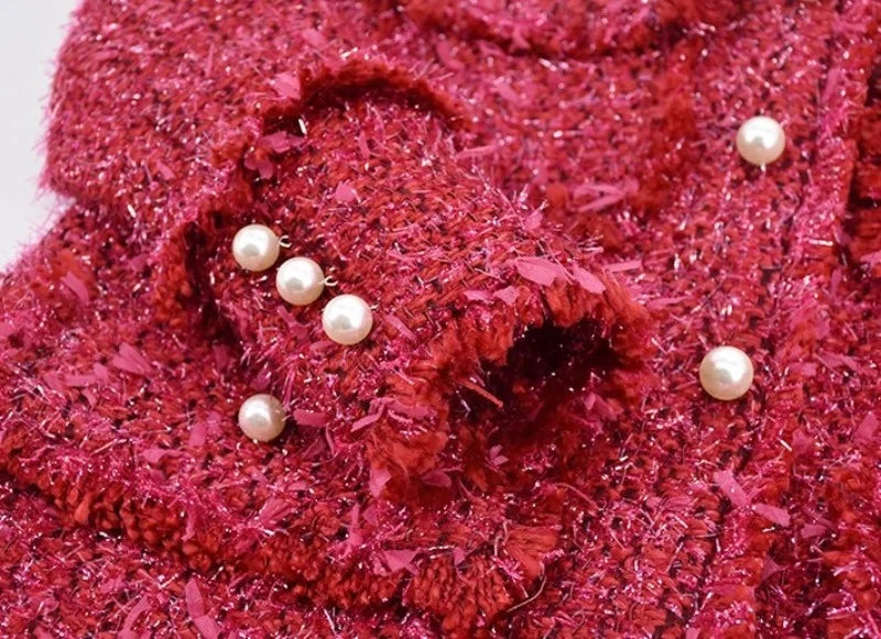 New Brand Designer Women Tweed Long