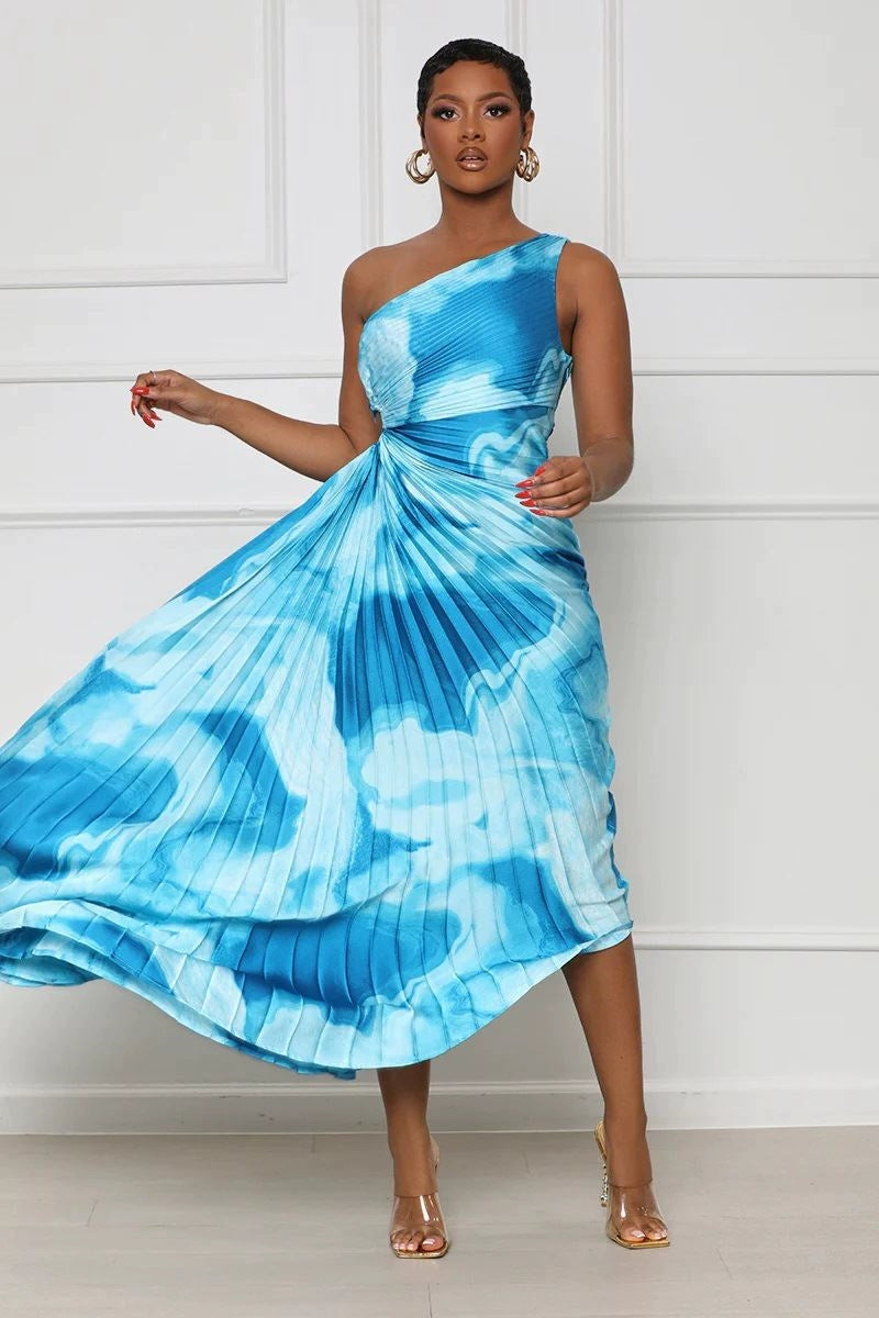 Sexy One Shoulder Printed
