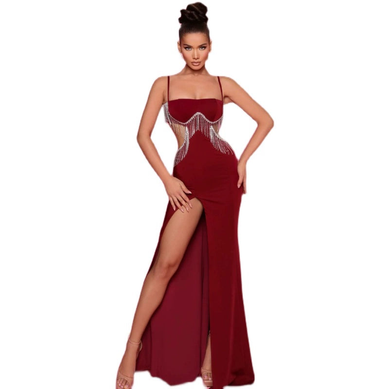 Sleeveless Strap Slim Sheath