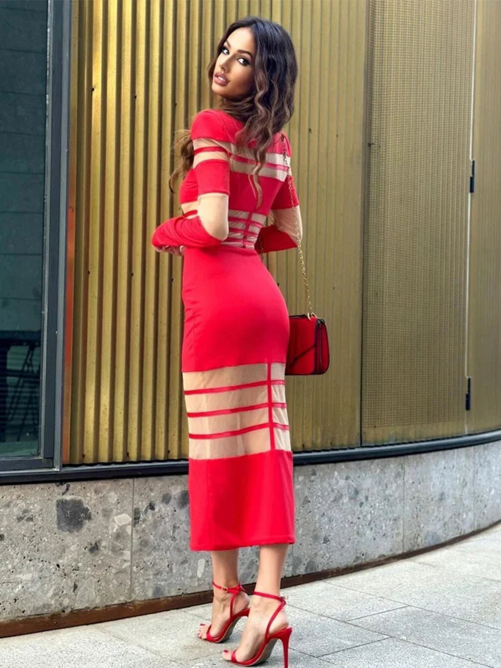Sexy Mesh Patchwork "Stunner"