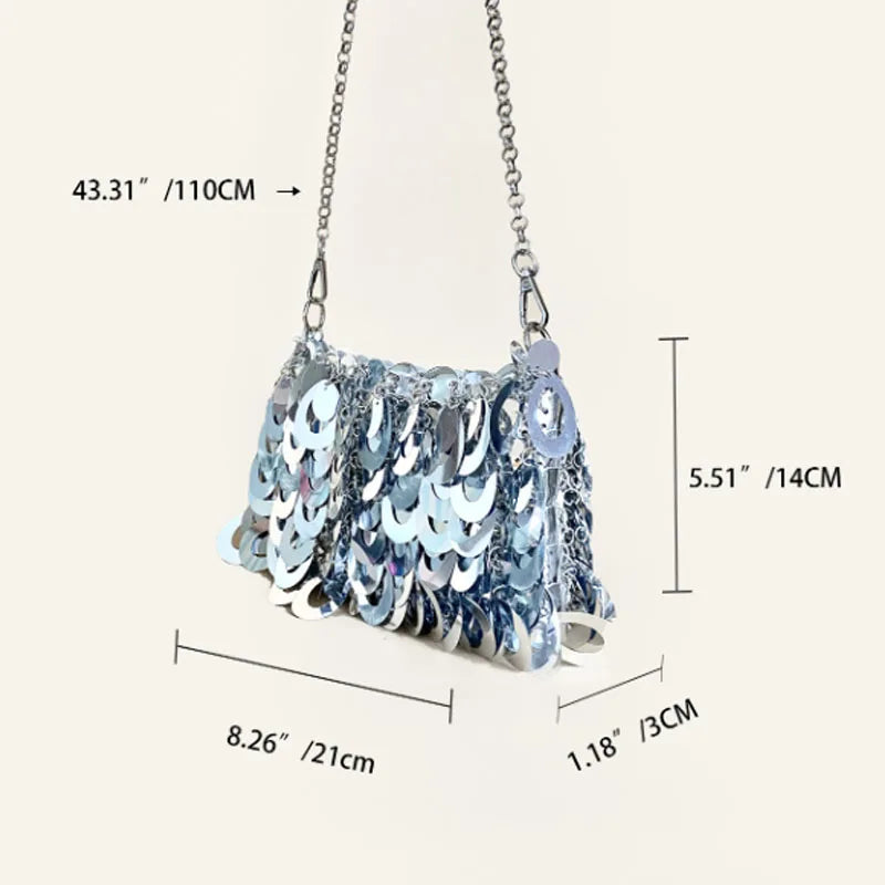 Bling Sequin High-quality Silver Phone Bag