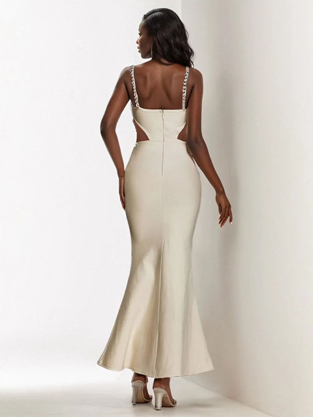 Luxury Beaded Bandage Long Dress
