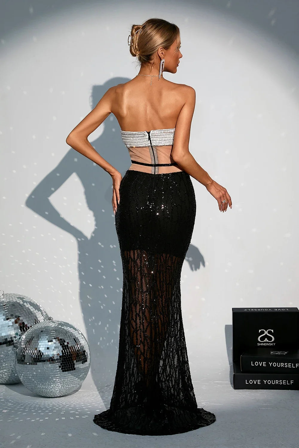2024 New Sexy Strapless Sparkling