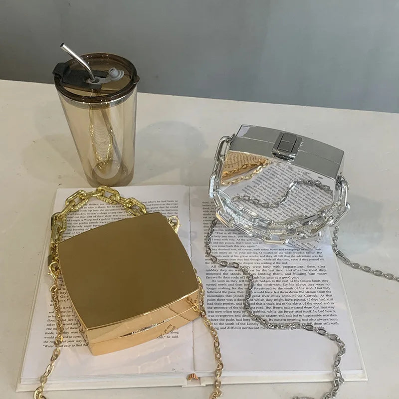 2024 Trend Clutch Bag Gold Silver