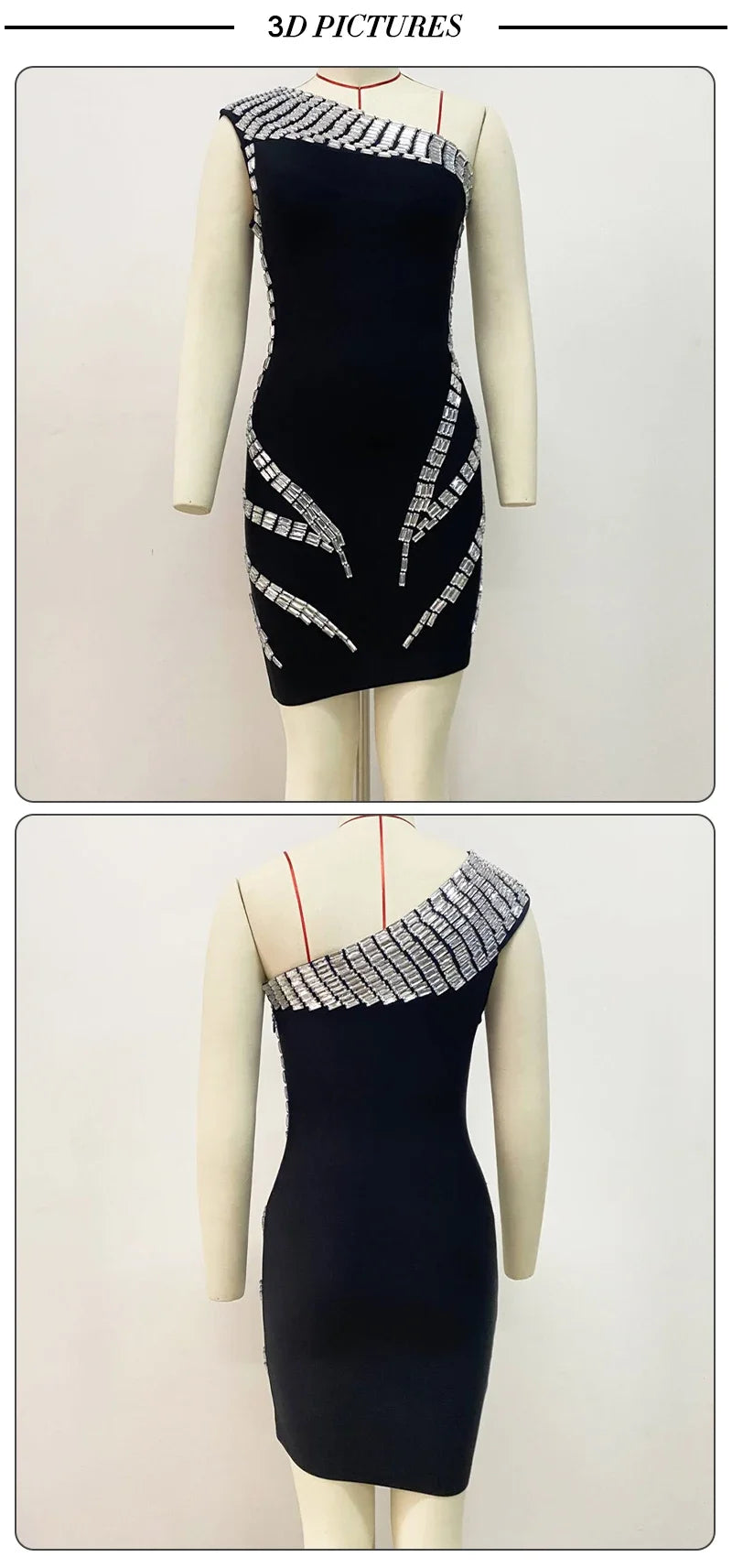 High Quality Black Bandage Dress