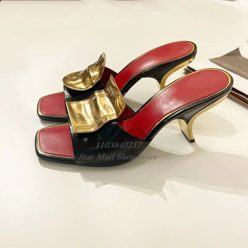 Sexy Slippers Metal Decorated