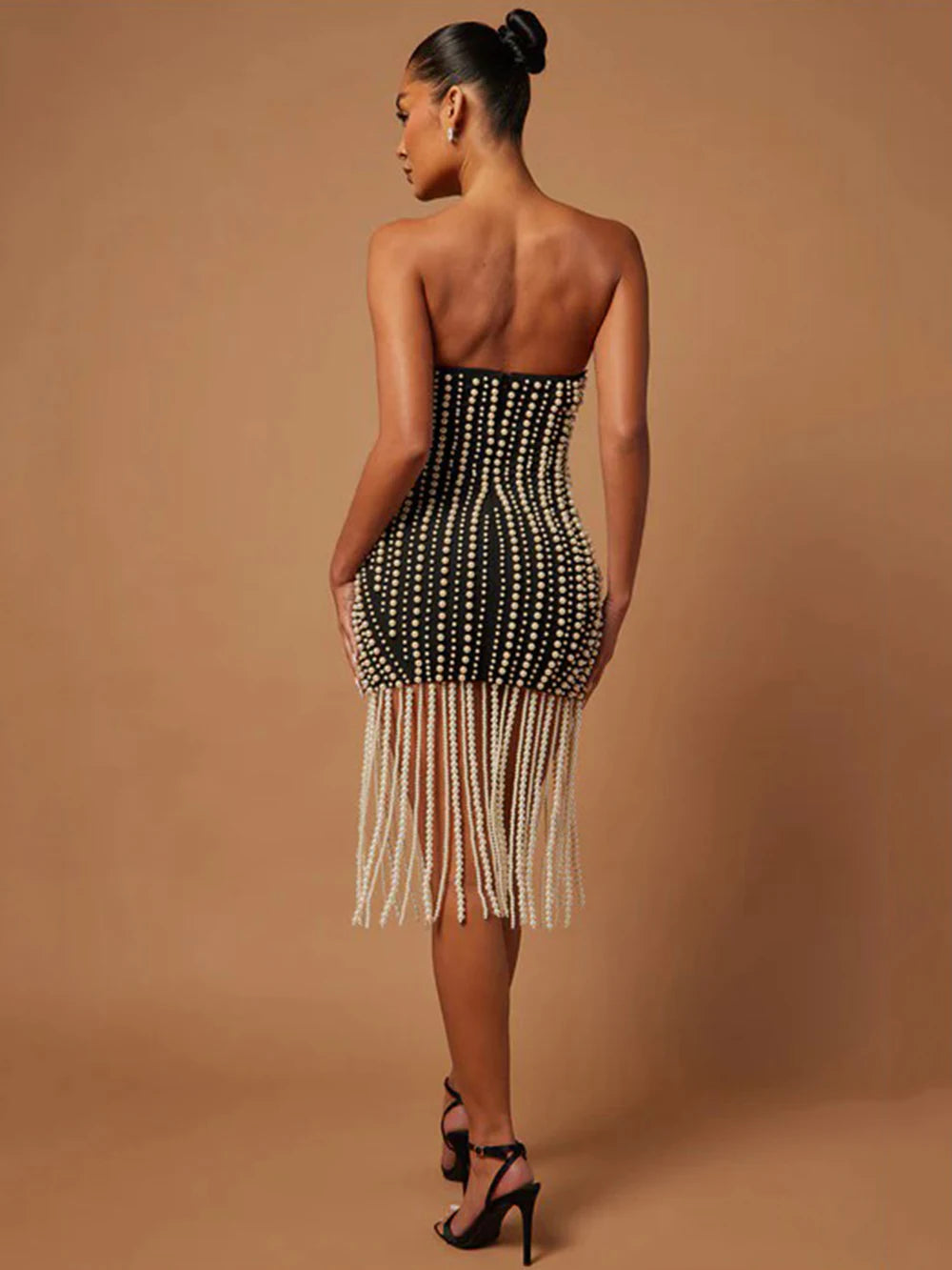 Strapless Pearl Beaded Tassel
