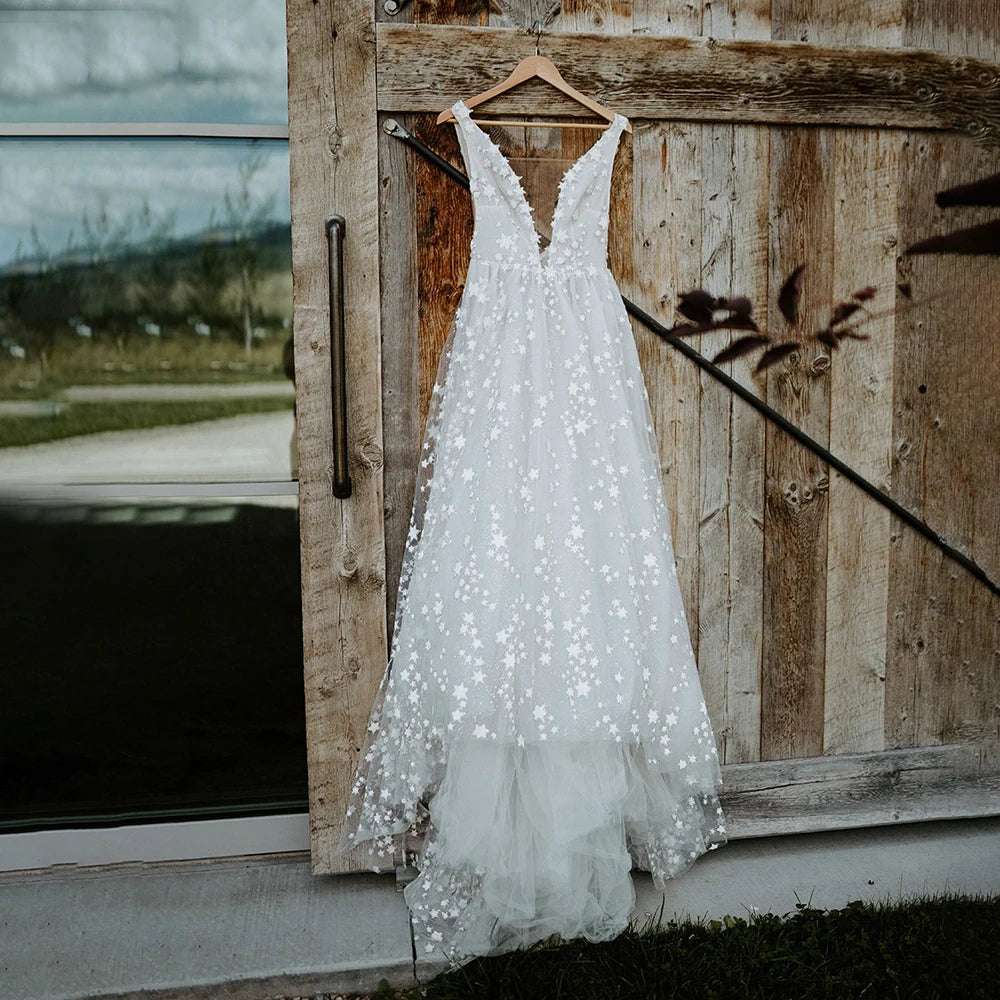 Twinkle Stars High Split Celestial Wedding Photoshoot
