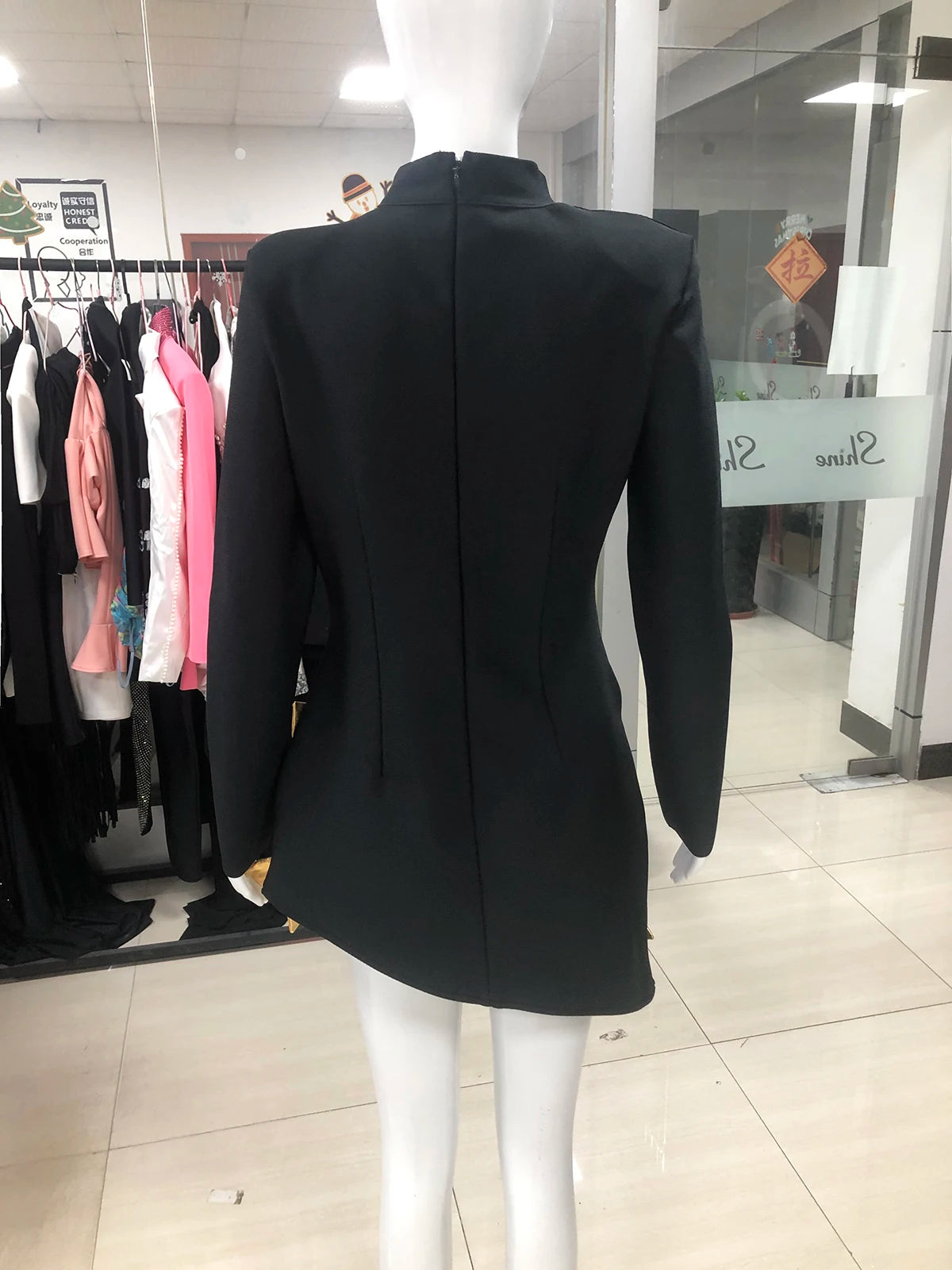 Sexy Long Sleeve Cut Out Black