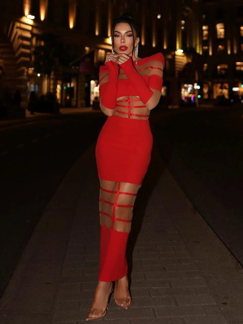 Sexy Mesh Patchwork "Stunner"