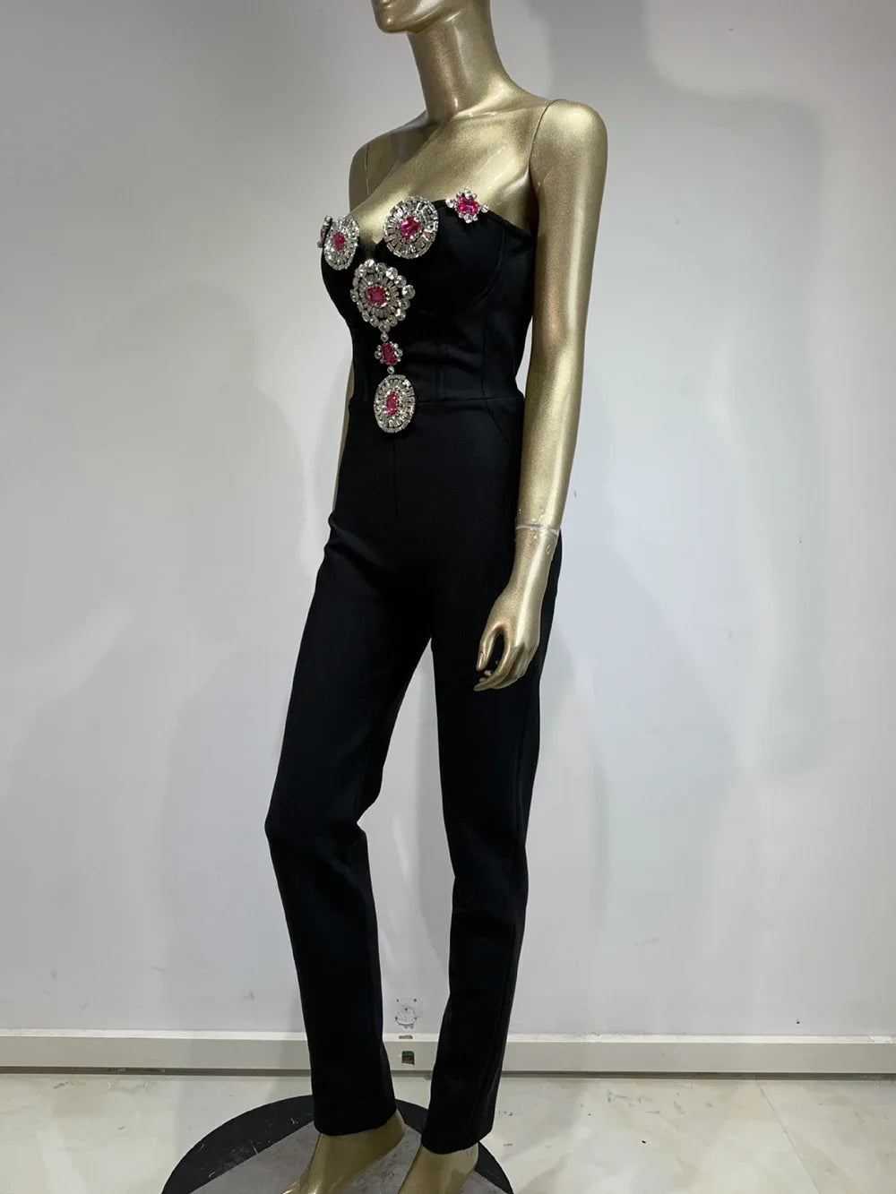 2024 Black Sexy Jumpsuit Bodycon