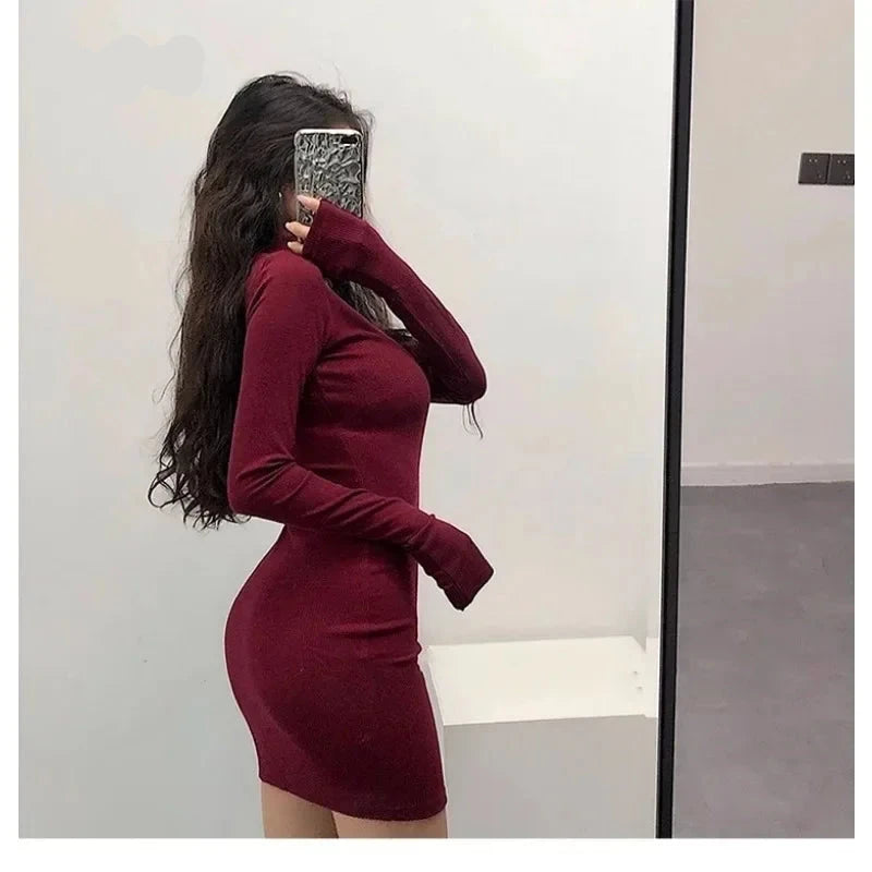 2024 Slim Dresses Long Sleeve