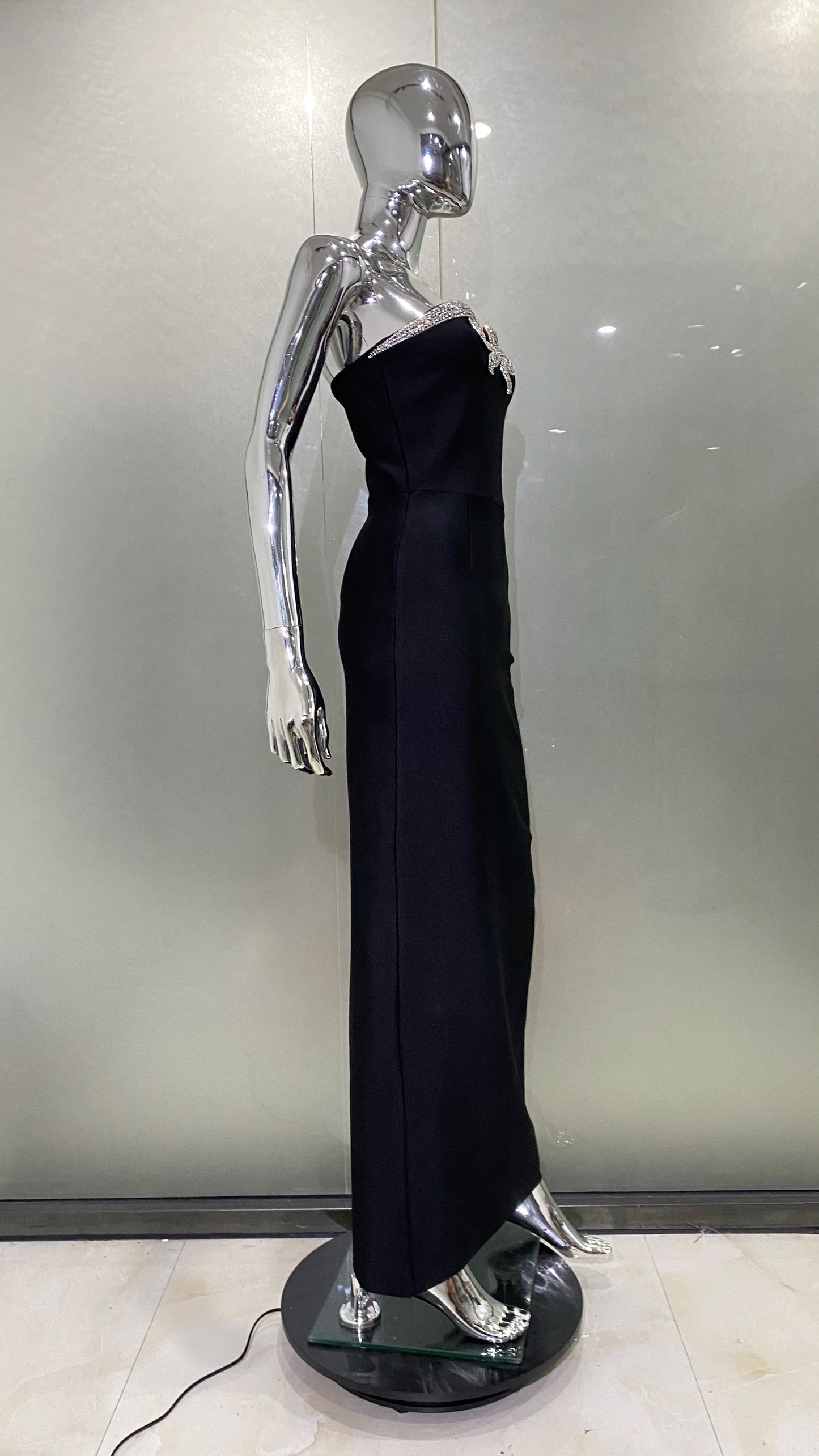 High Quality Strapless Rhinestones Bodycon Dress