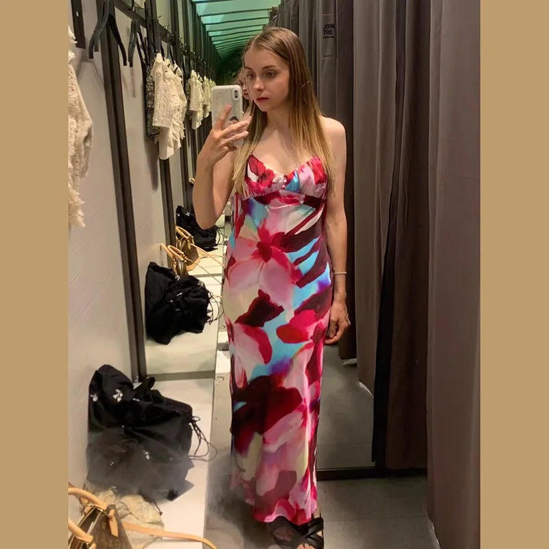 Slim Backless Spaghetti strap Dresses