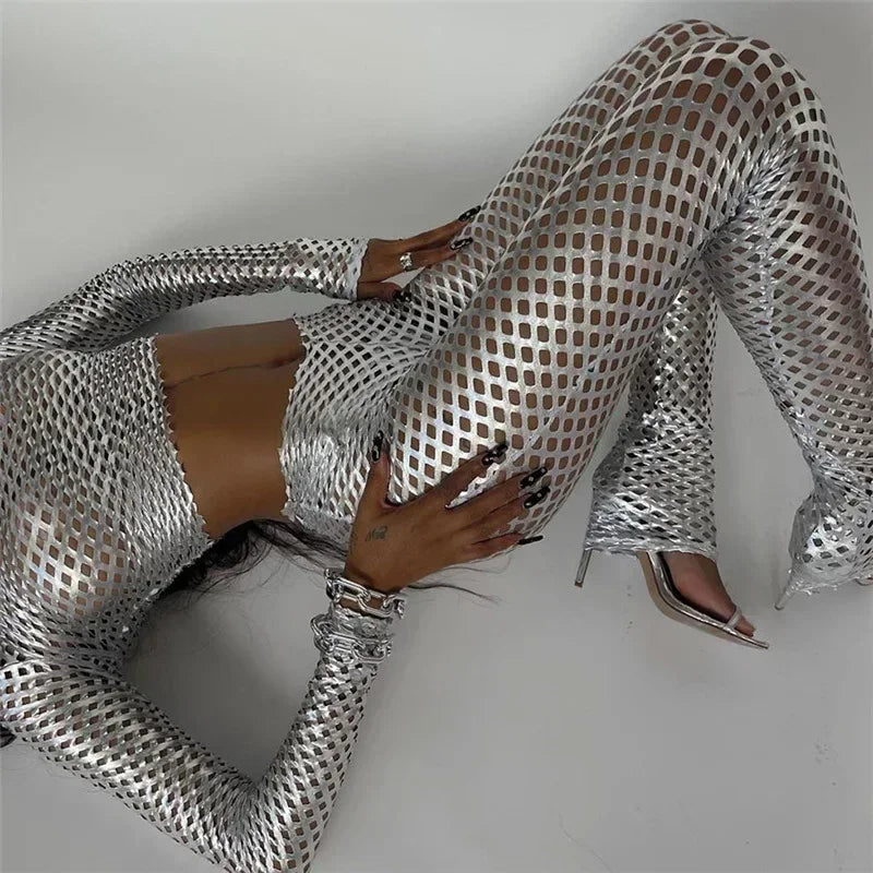 Autumn Sexy Bodycon Silver