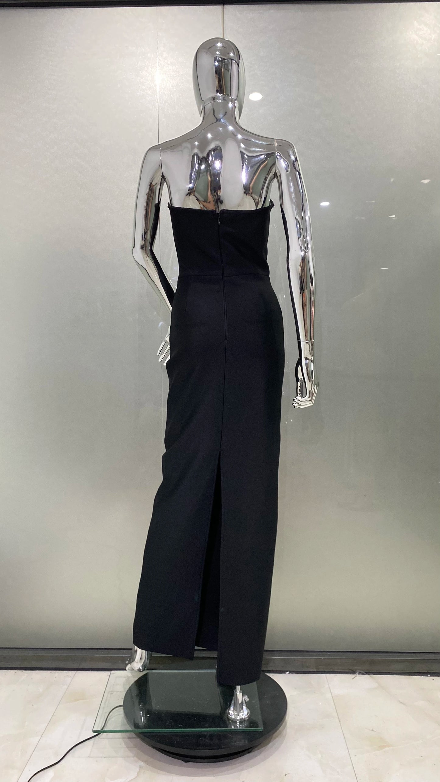 High Quality Strapless Rhinestones Bodycon Dress