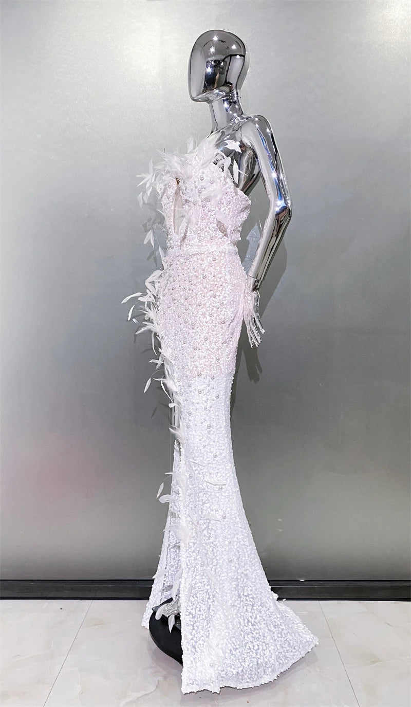 Top Quality Sexy Strapless Shinning Sequins