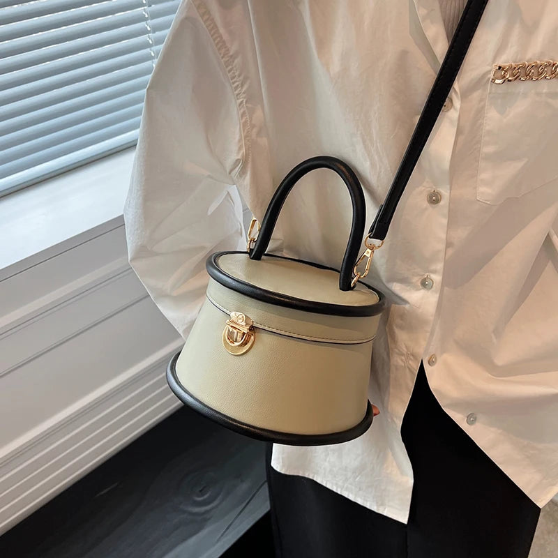 White Bucket Totes Pu Leather Crossbody