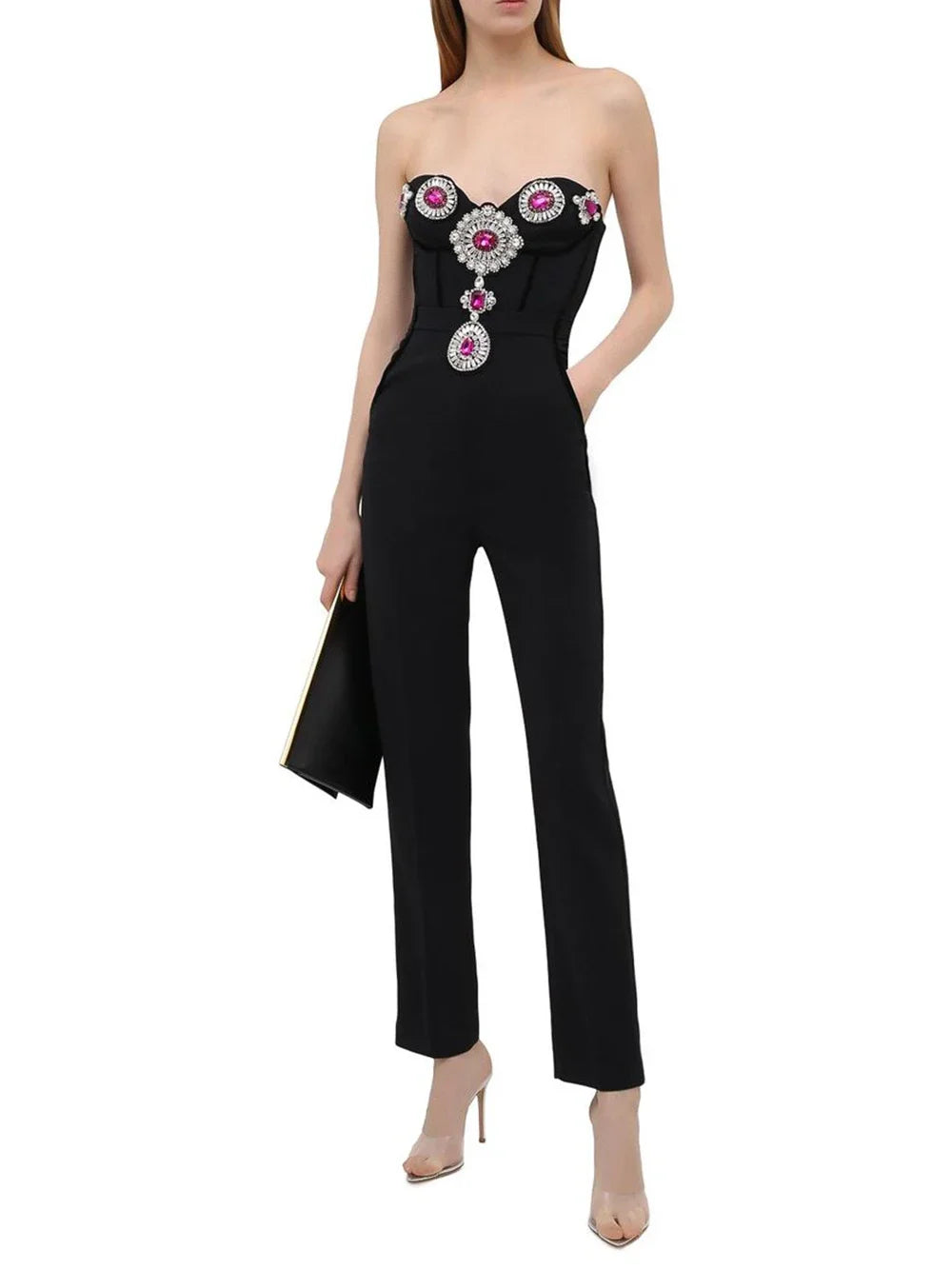 2024 Black Sexy Jumpsuit Bodycon