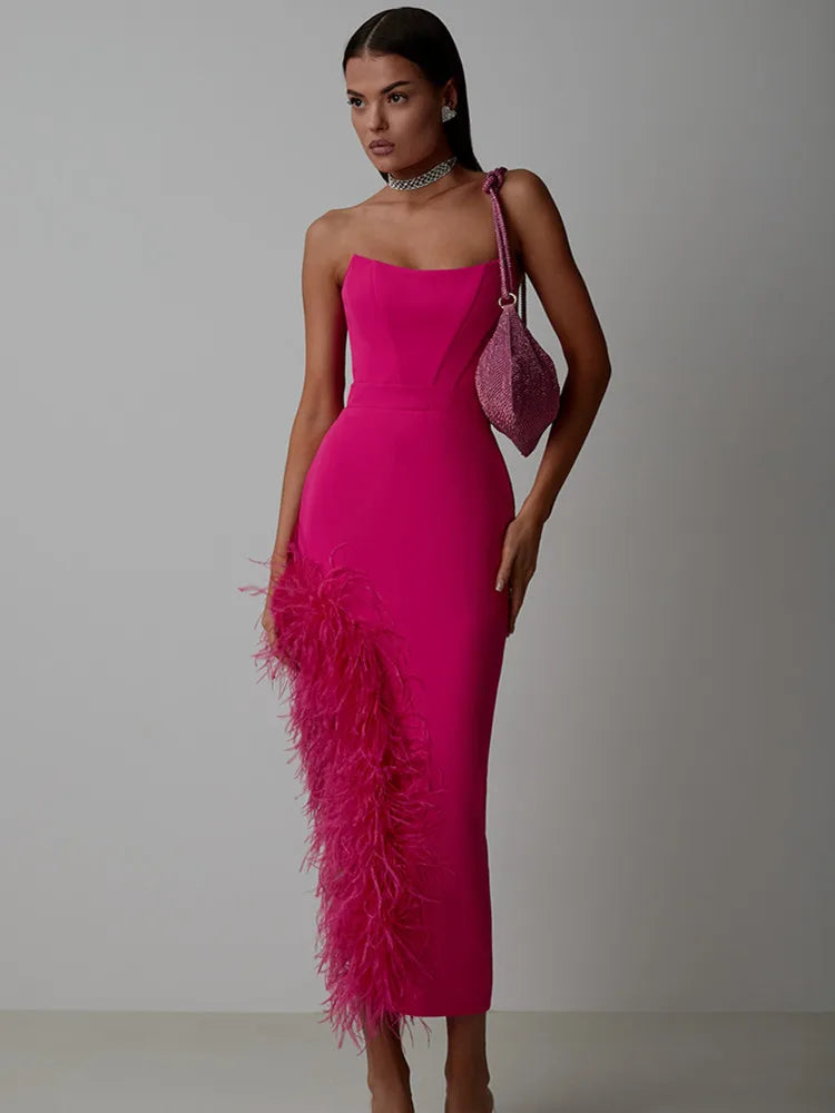 Sexy Strapless Backless Elegant Evening
