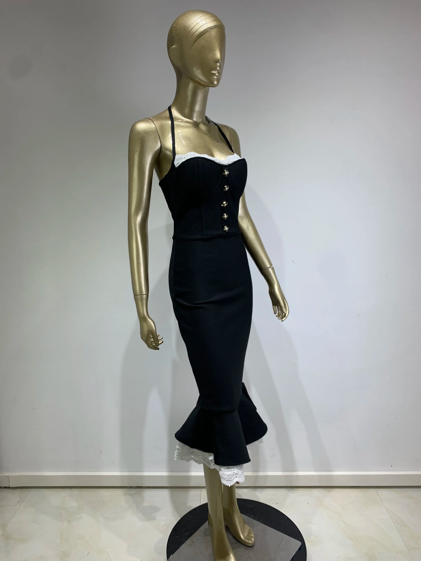 Celebrity Sexy Backless Halter