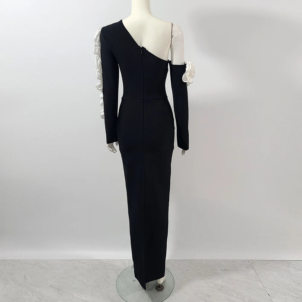 Off the Shoulder Bodycon Long Bandage Dress