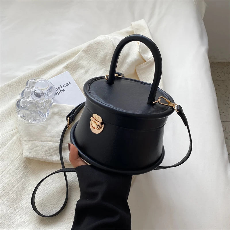White Bucket Totes Pu Leather Crossbody