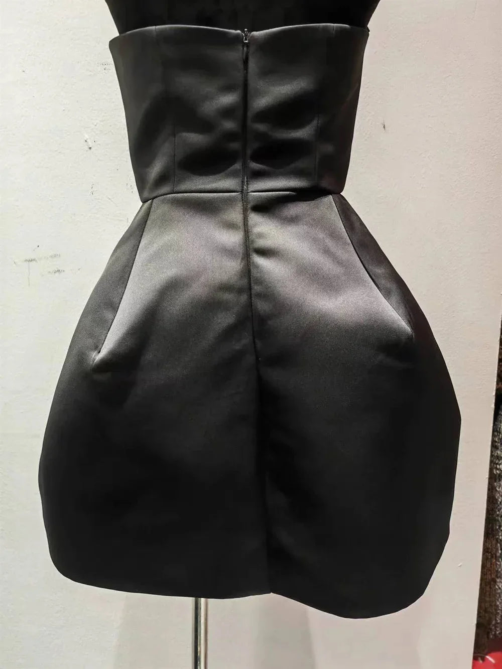 Black Sexy Strapless A-line