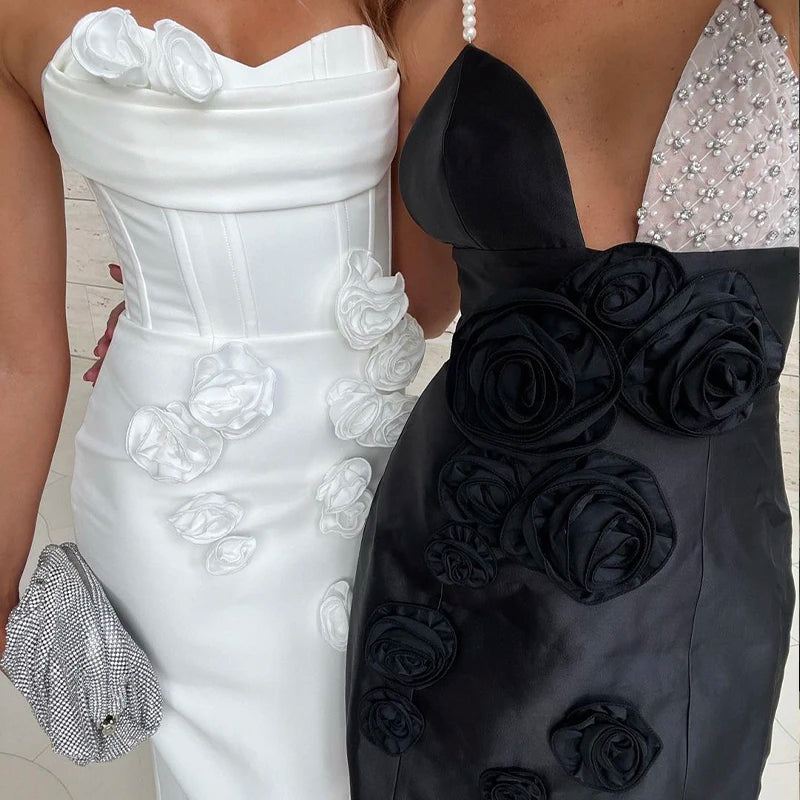 Sexy Strapless Florals Off