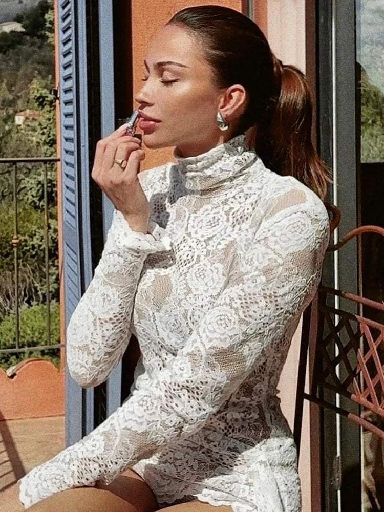 Ivory Mesh Patchwork Flora