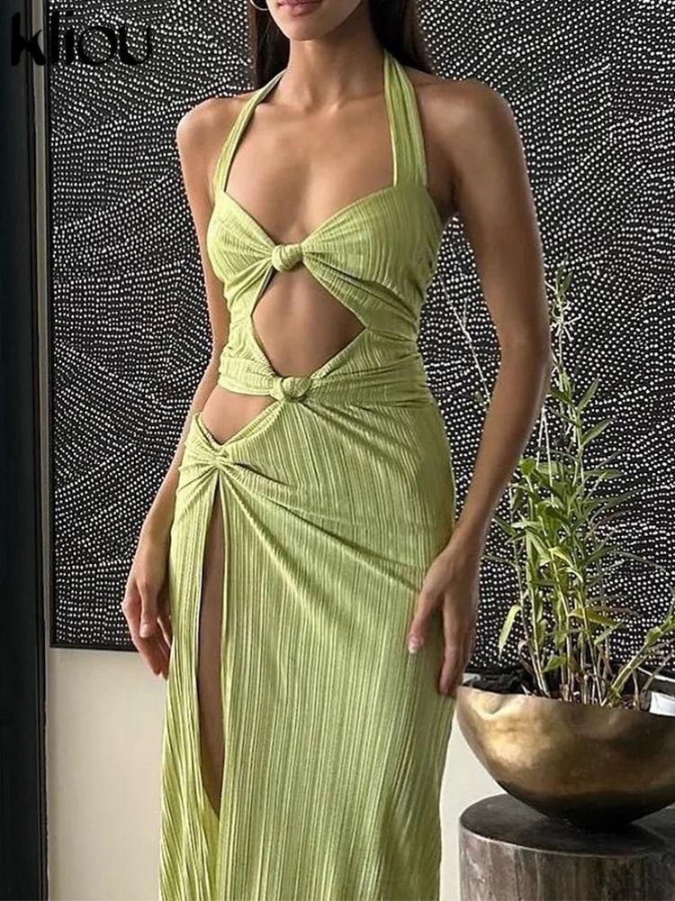 Halter Hollow High Street Elegant Dress