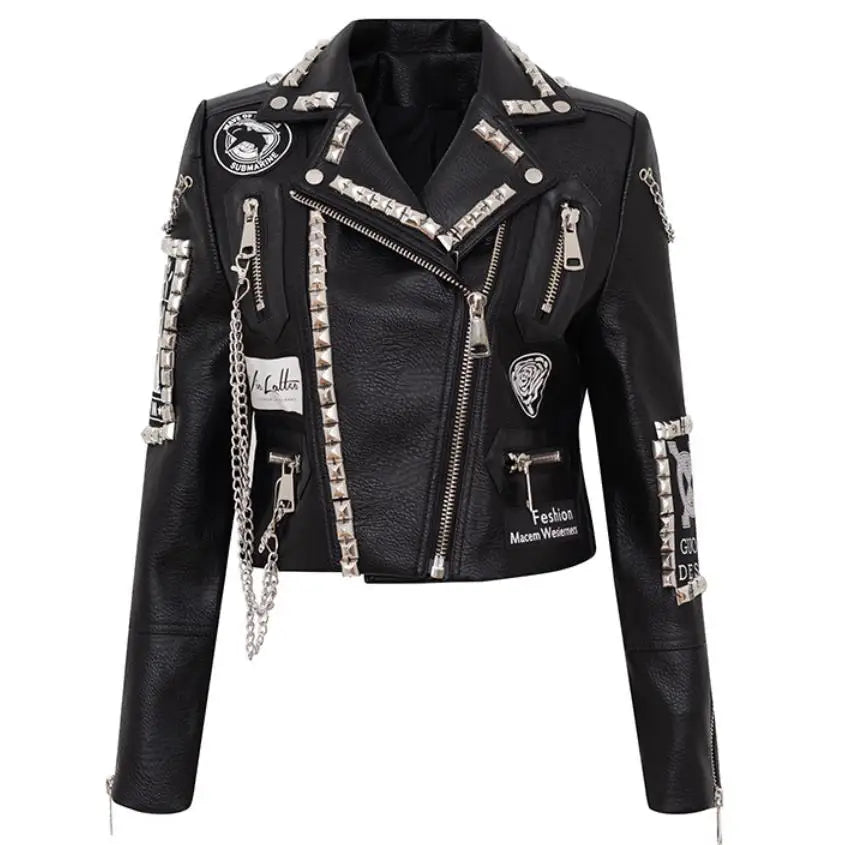 Collar Rivet Short Slim Locomotive Leather