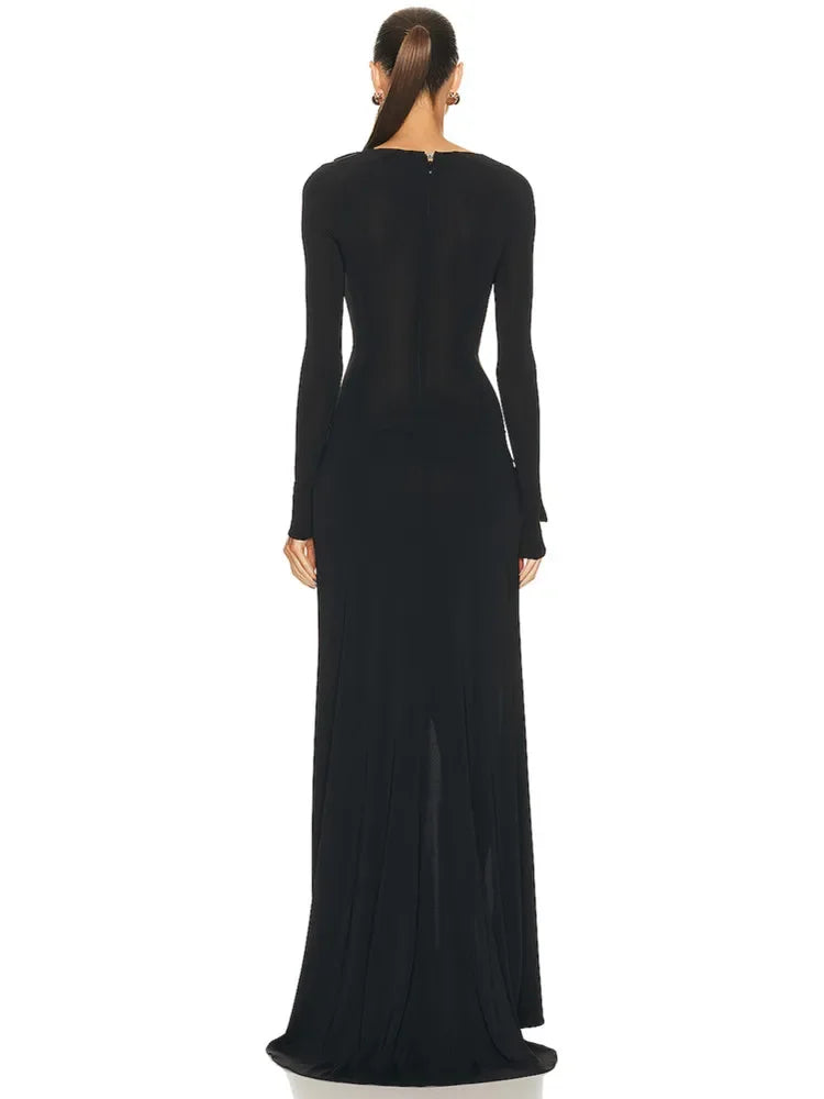 Cut Out Maxi Long Top Quality Gala Dress