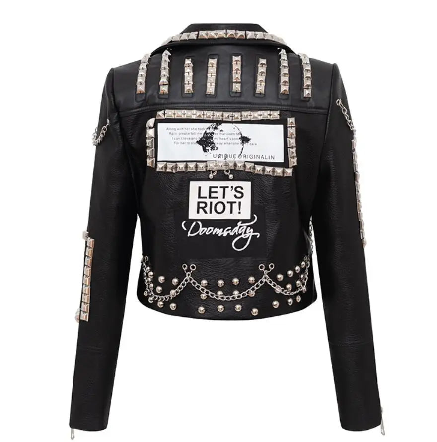 Collar Rivet Short Slim Locomotive Leather