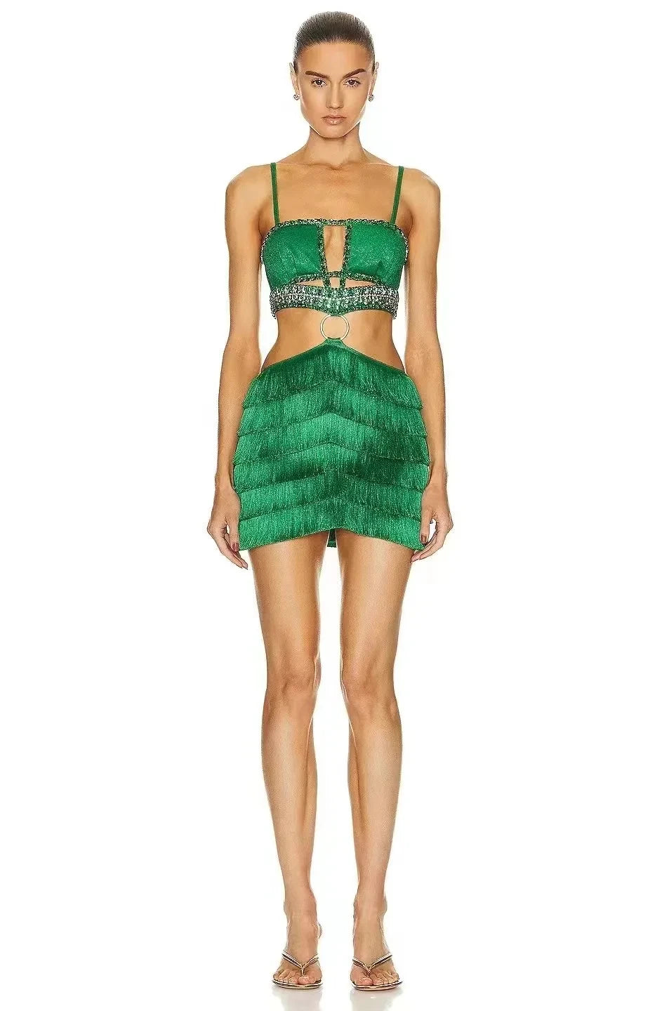 Stylish Tassel Sexy Hollow Out Dress