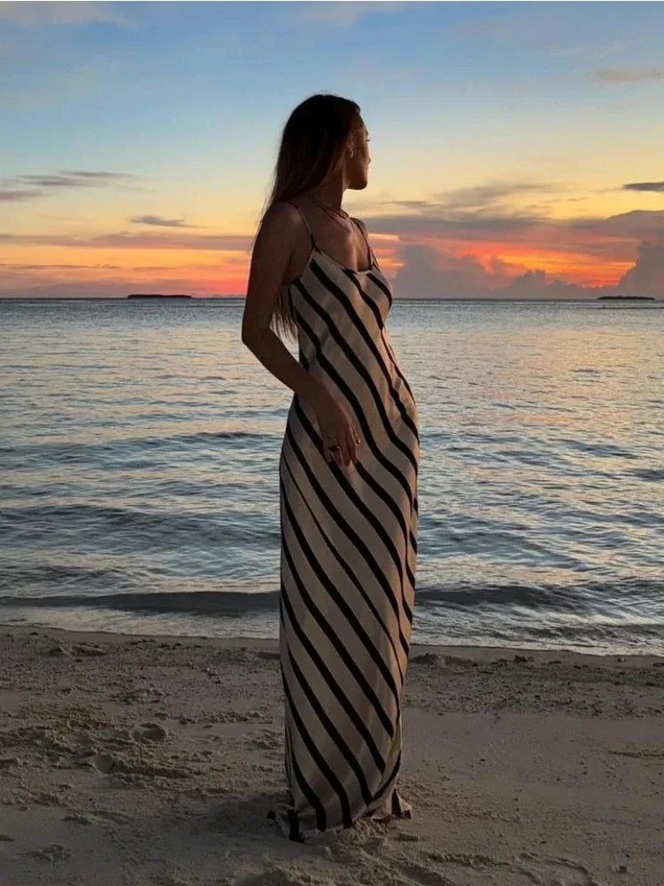 Zebra Printed Elegant Halter Dresses