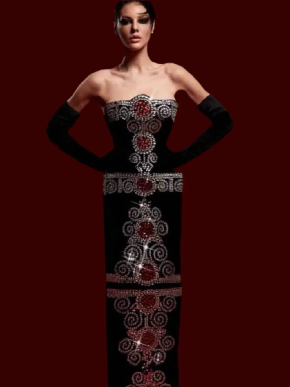 Luxury Sparkling Diamond Strapless